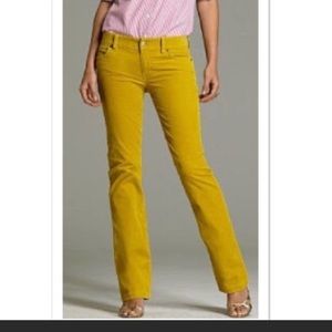 J. Crew Corduroy Pants Favorite Fit Golden Yellow Size 4
